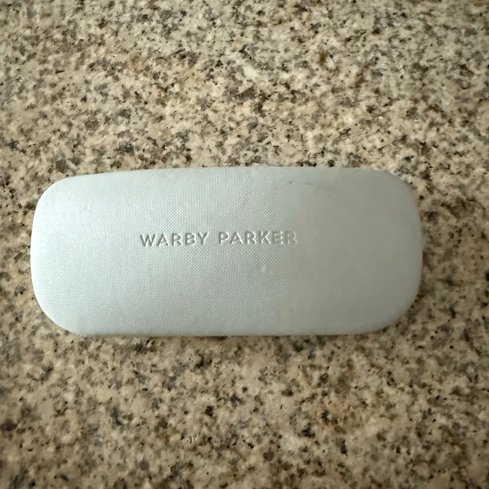 Warby Parker Plum and Green Eyeglasses with Case